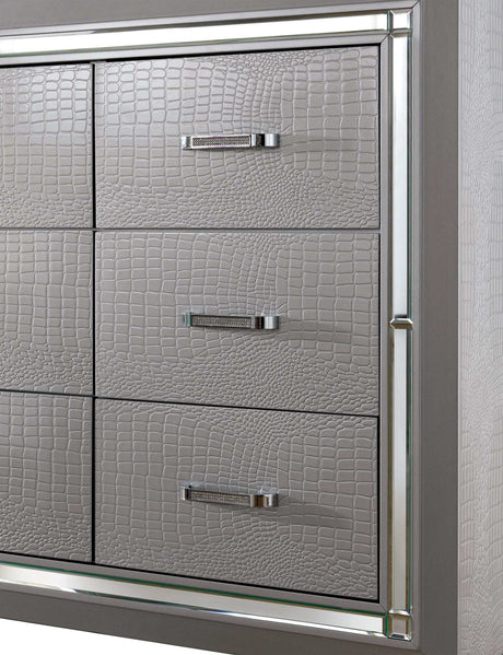 Bellanova Silver Queen Bedroom Set / 5pc - Ornate Home