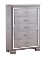 Bellanova Silver Queen Bedroom Set / 5pc - Ornate Home