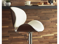Bellatier Faux Leather Adjustable Height Bar Stools - Ornate Home