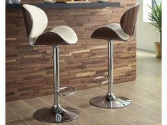 Bellatier Faux Leather Adjustable Height Bar Stools - Ornate Home