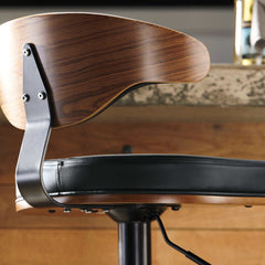 Bellatier Faux Leather Adjustable Height Bar Stools - Ornate Home