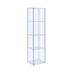 Bellatrix White & Clear Curio Cabinet - Ornate Home