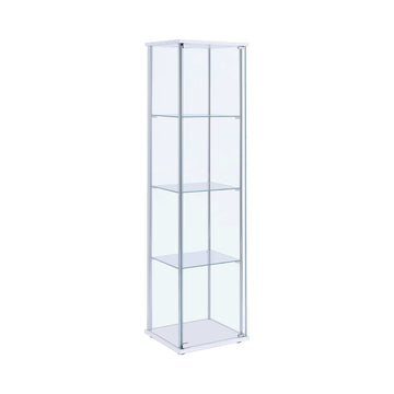 Bellatrix White & Clear Curio Cabinet - Ornate Home