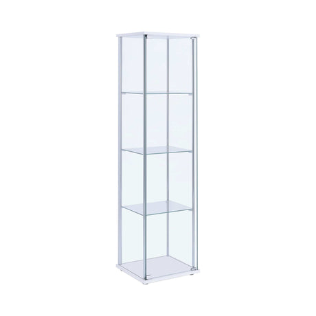 Bellatrix White & Clear Curio Cabinet - Ornate Home