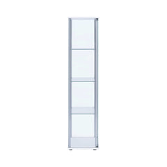 Bellatrix White & Clear Curio Cabinet - Ornate Home