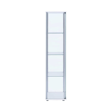 Bellatrix White & Clear Curio Cabinet - Ornate Home