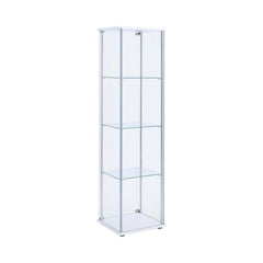 Bellatrix White & Clear Curio Cabinet - Ornate Home