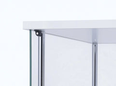 Bellatrix White & Clear Curio Cabinet - Ornate Home