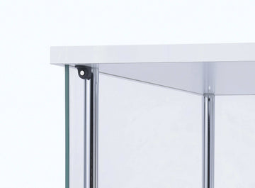 Bellatrix White & Clear Curio Cabinet - Ornate Home
