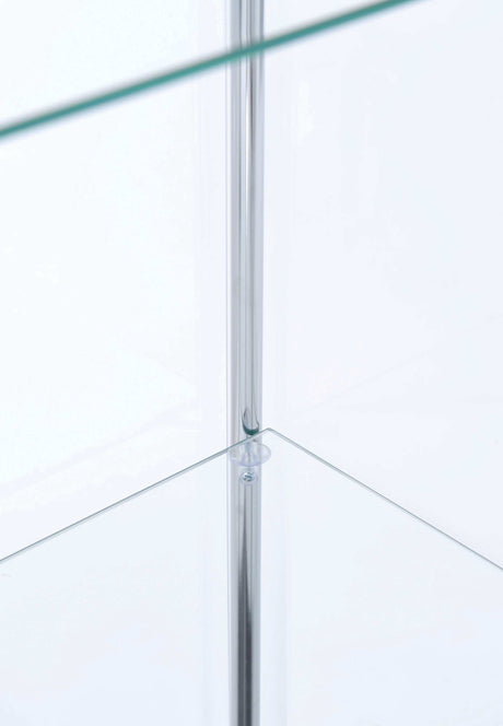 Bellatrix White & Clear Curio Cabinet - Ornate Home