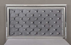 Belleterre Gray/Silver & Mirrored E. King Panel Bed - Ornate Home