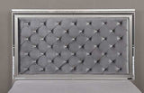 Belleterre Gray/Silver & Mirrored Queen Panel Bed - Ornate Home