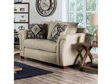 Belsize Beige/Navy Loveseat - Ornate Home
