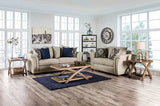 Belsize Beige/Navy Loveseat - Ornate Home