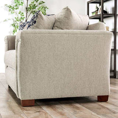 Belsize Beige/Navy Loveseat - Ornate Home