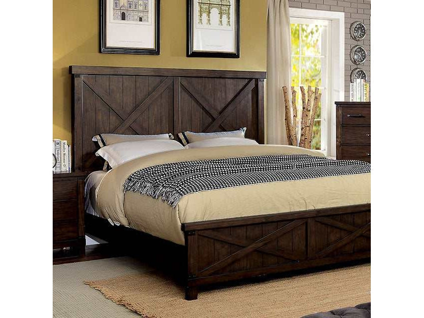 Bianca Dark Walnut Eastern King Bed - Ornate Home