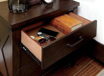 Bianca Dark Walnut Nightstand - Ornate Home