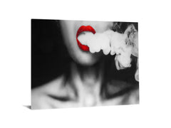 Billowing Smoke Tempered Glass w / Foil & Rhinestones Wall Art - Ornate Home