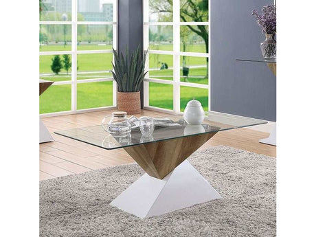 Bima White/Natural Tone Coffee Table - Ornate Home
