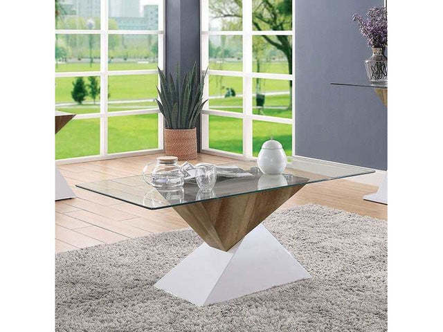 Bima White/Natural Tone Coffee Table - Ornate Home