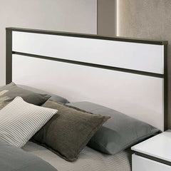 Birsfelden White/Metallic Gray California King Bed - Ornate Home