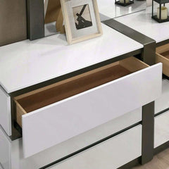 Birsfelden White & Metallic Gray Dresser - Ornate Home