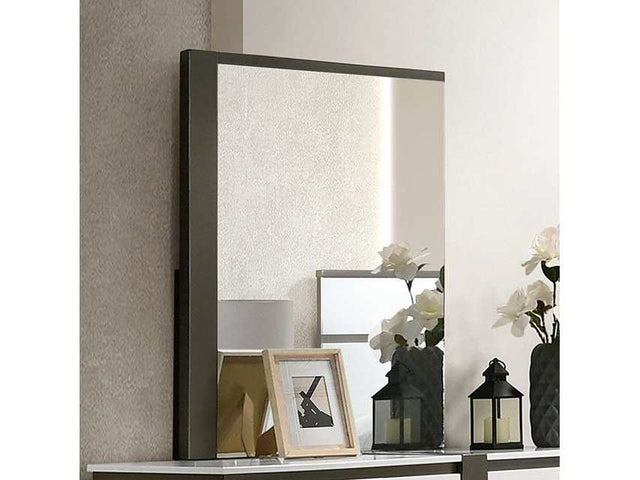 Birsfelden White & Metallic Gray Mirror - Ornate Home
