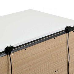 Birsfelden White & Metallic Gray Nightstand - Ornate Home