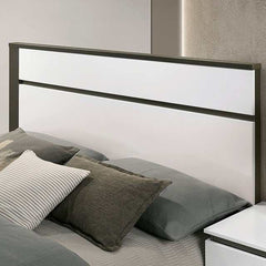 Birsfelden White & Metallic Gray Queen Bed - Ornate Home