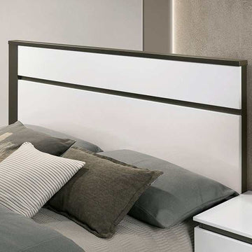 Birsfelden White & Metallic Gray Queen Bed - Ornate Home