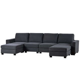 Biscar Convertible Modular Sectional Sofa Gray - Ornate Home