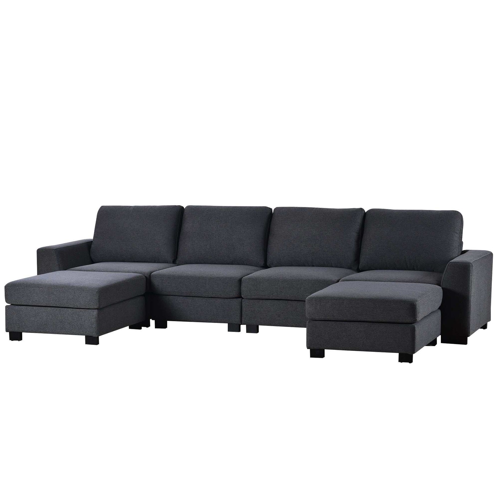 Biscar Convertible Modular Sectional Sofa Gray - Ornate Home