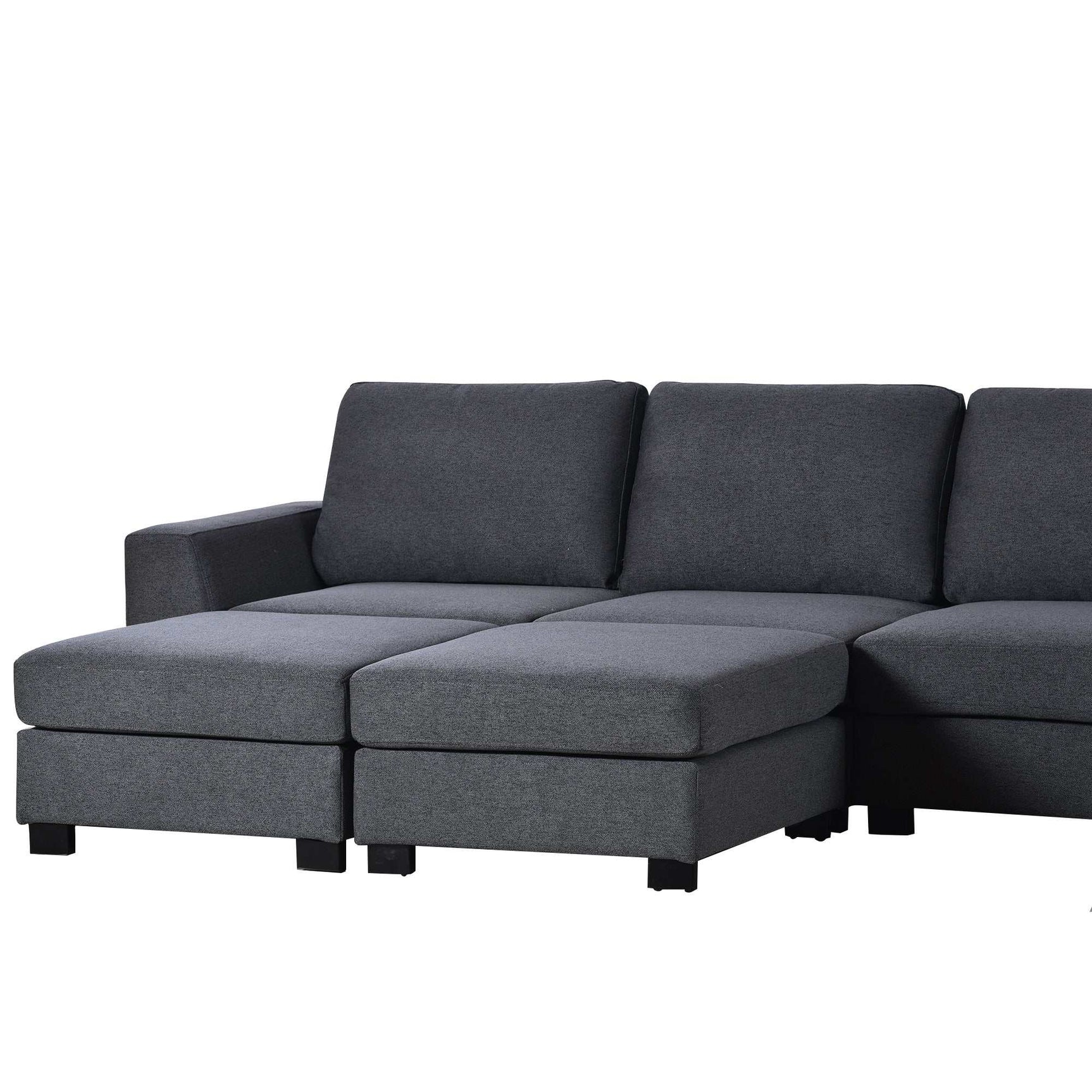 Biscar Convertible Modular Sectional Sofa Gray - Ornate Home