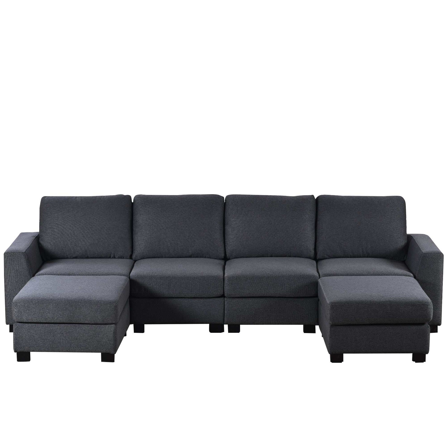 Biscar Convertible Modular Sectional Sofa Gray - Ornate Home