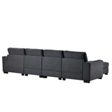 Biscar Convertible Modular Sectional Sofa Gray - Ornate Home