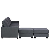 Biscar Convertible Modular Sectional Sofa Gray - Ornate Home