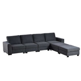 Biscar Convertible Modular Sectional Sofa Gray - Ornate Home