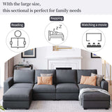 Biscar Convertible Modular Sectional Sofa Gray - Ornate Home
