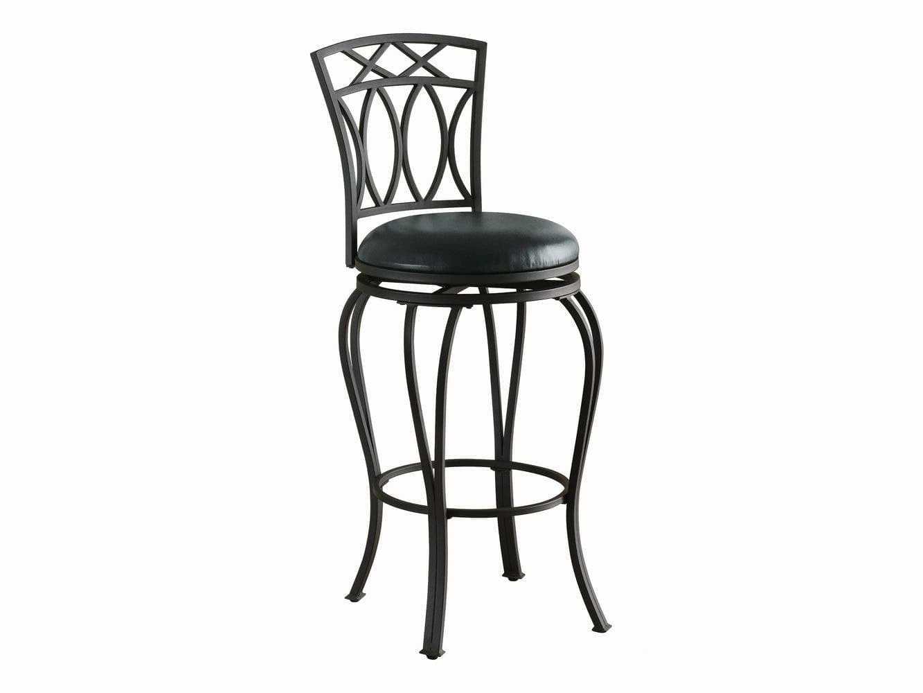 Black Metal Swivel Bar Stool - Ornate Home