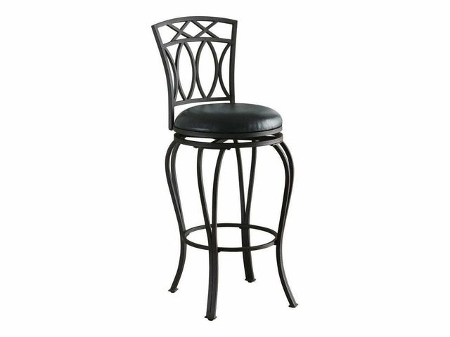 Black Metal Swivel Bar Stool - Ornate Home