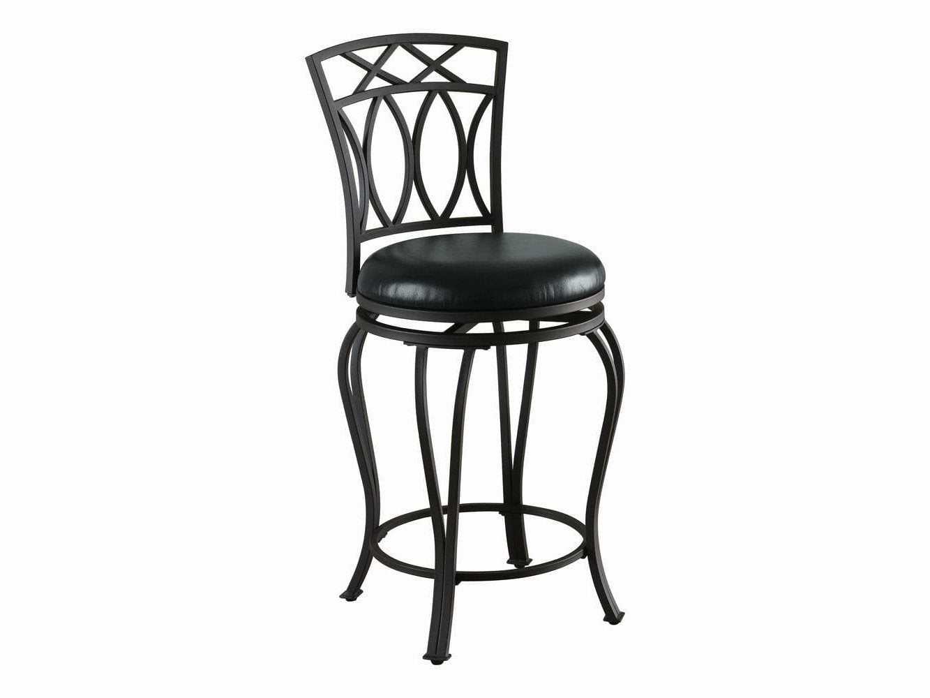 Black Metal Swivel Counter Height Stool - Ornate Home