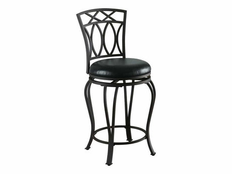 Black Metal Swivel Counter Height Stool - Ornate Home