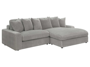 Blaine Fog Reversible Chaise 2-Piece Sectional - Ornate Home