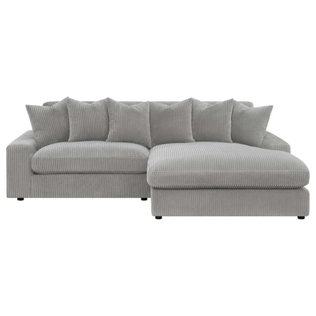 Blaine Fog Reversible Chaise 2-Piece Sectional - Ornate Home