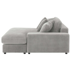Blaine Fog Reversible Chaise 2-Piece Sectional - Ornate Home