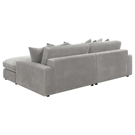 Blaine Fog Reversible Chaise 2-Piece Sectional - Ornate Home