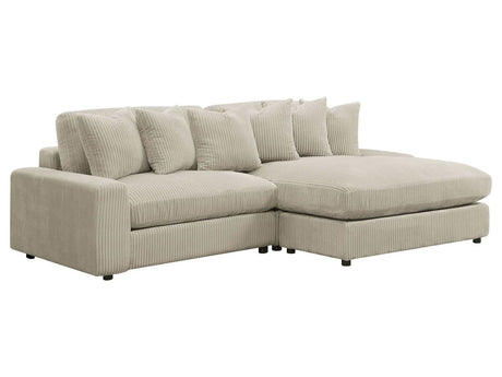 Blaine Sand Reversible Chaise 2-Piece Sectional - Ornate Home