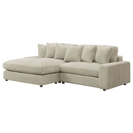Blaine Sand Reversible Chaise 2-Piece Sectional - Ornate Home