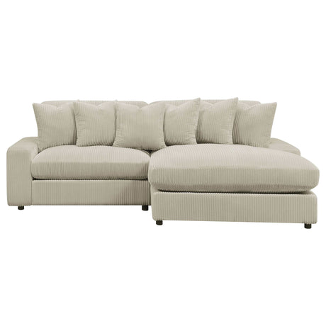 Blaine Sand Reversible Chaise 2-Piece Sectional - Ornate Home