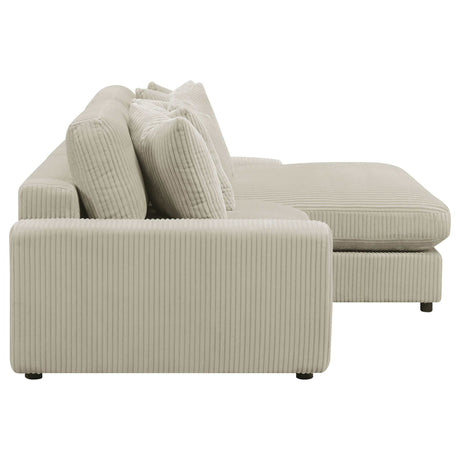 Blaine Sand Reversible Chaise 2-Piece Sectional - Ornate Home